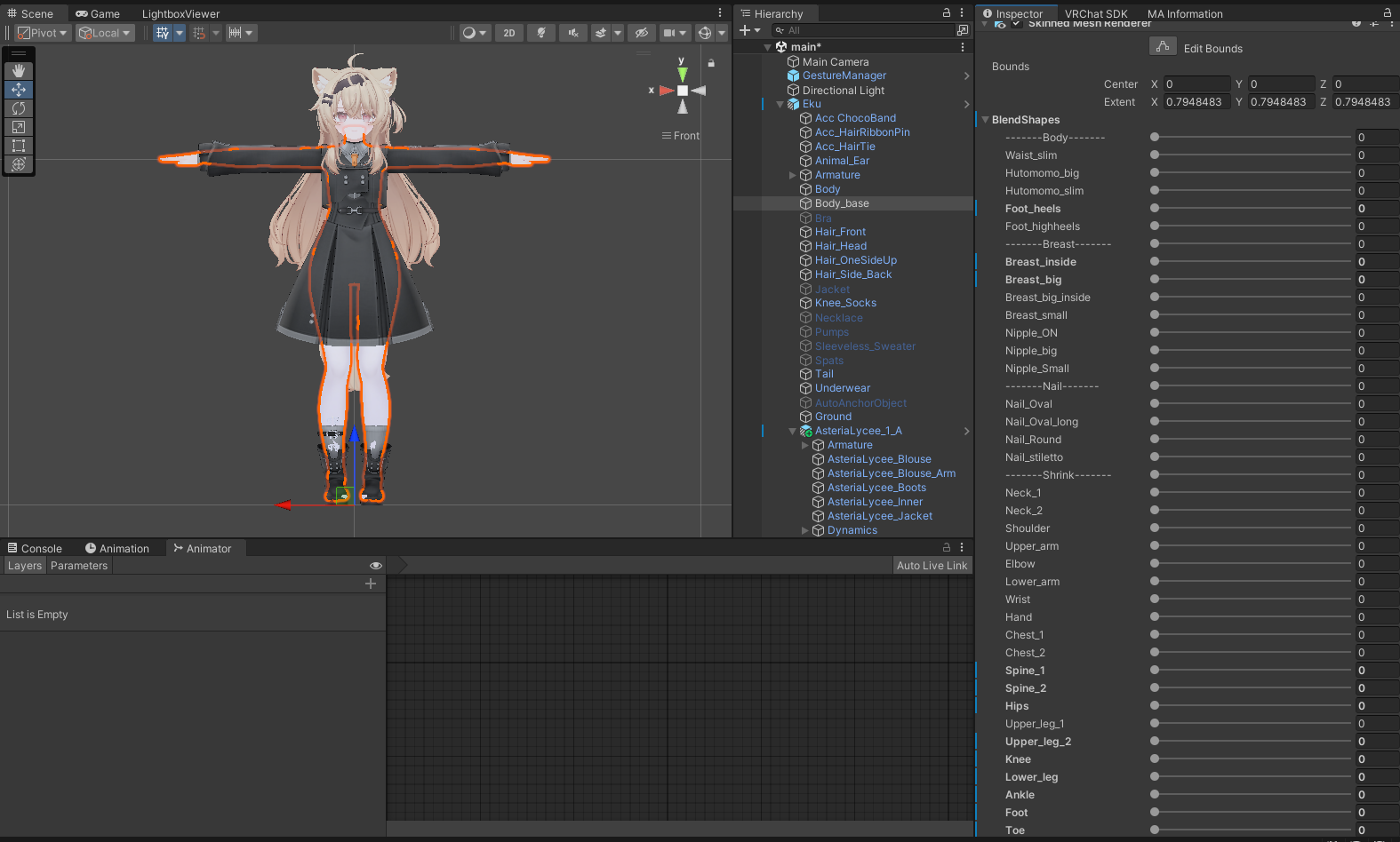 Контур тела до удаления полигонов
