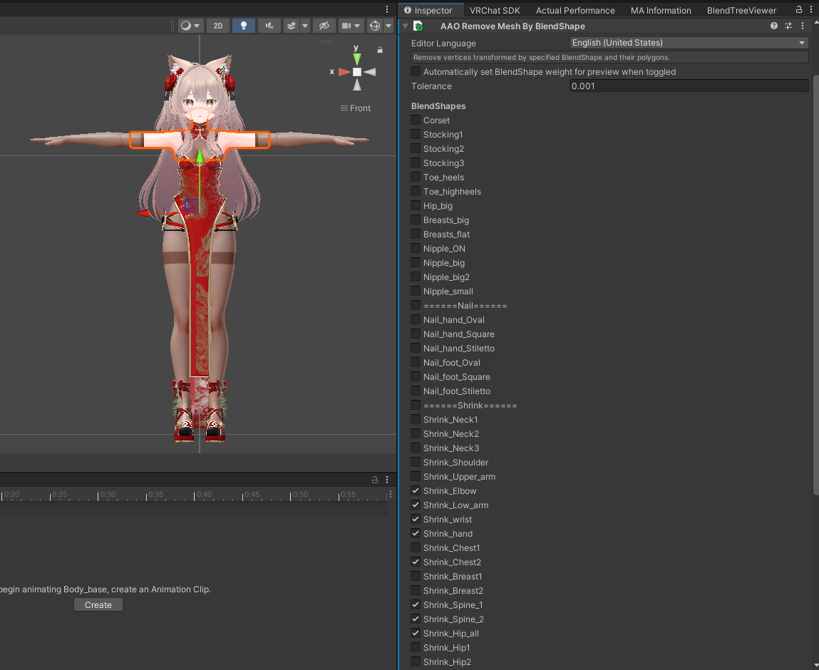 AAO Remove Mesh by Blendshape